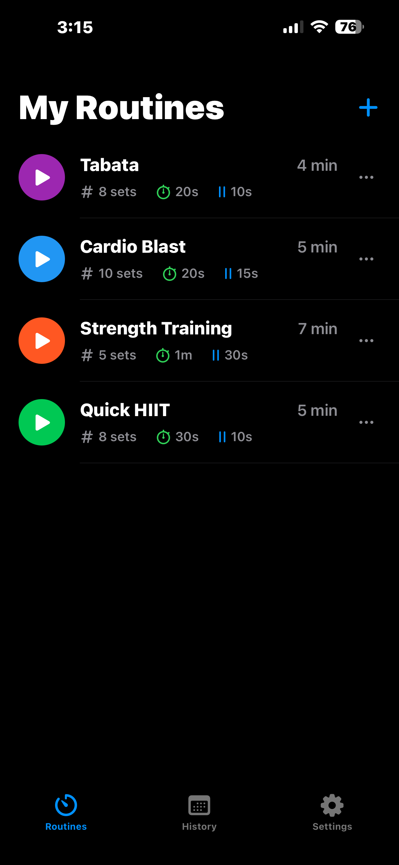 Custom Routines